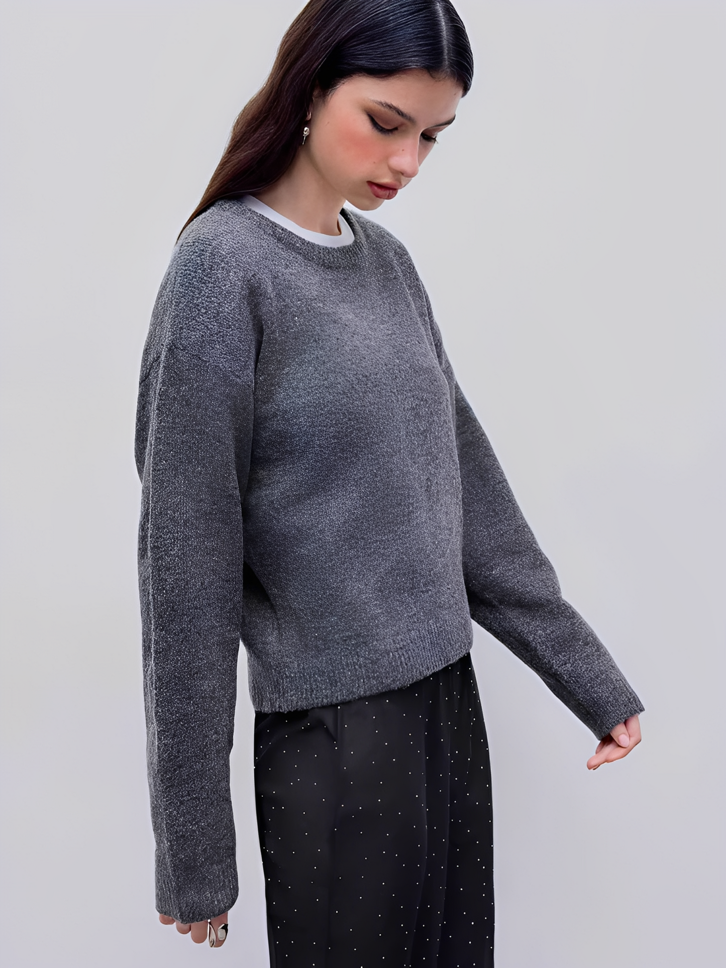 Elina – Damen Strickpullover mit Rundhalsausschnitt