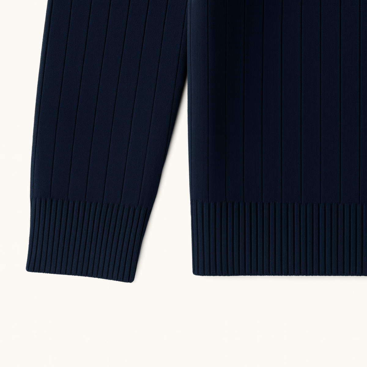 Adrian – Gerippter Strickpullover mit Reißverschluss für Herren