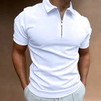Leon – Herren Kurzarm Poloshirt mit Reißverschluss und Kragen