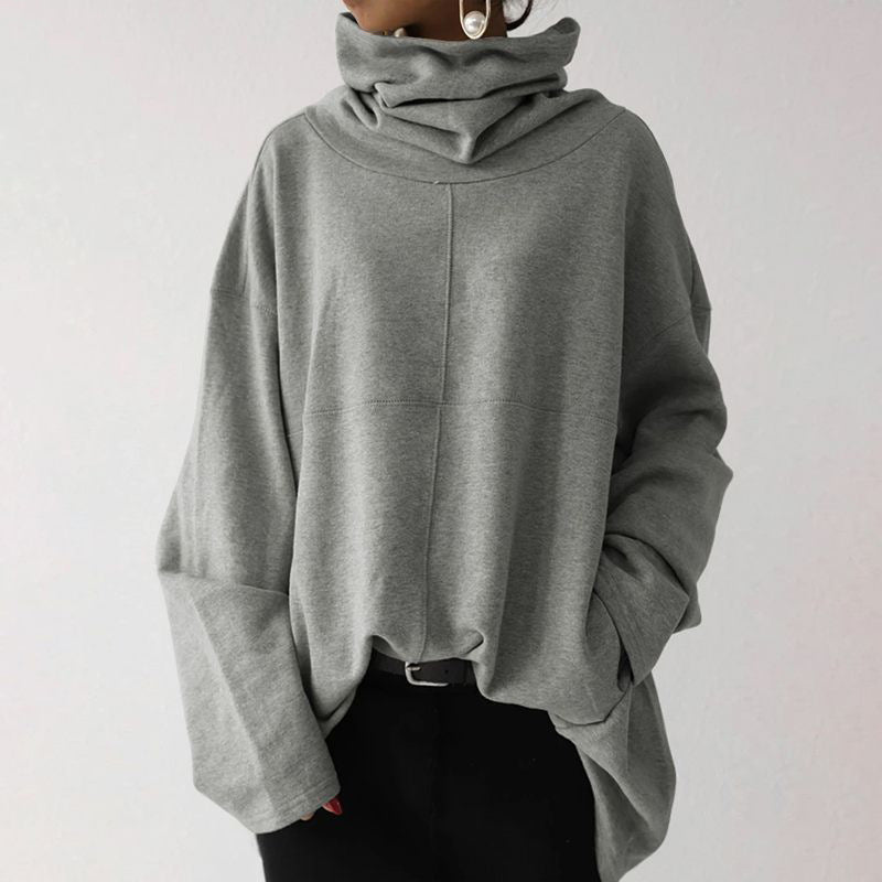 Maribel - Oversize-Sweatshirt mit hohem Kragen für Damen