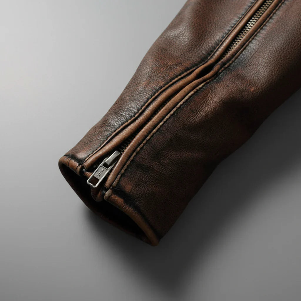 Marek – Biker-inspirierte Lederjacke Herren