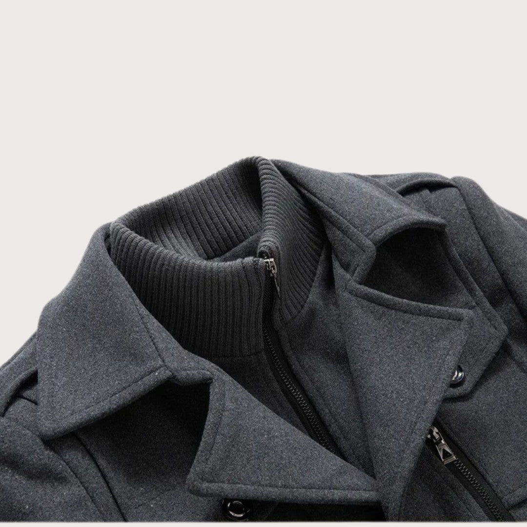 James – Klassischer Wollmantel für Herren im eleganten City-Look