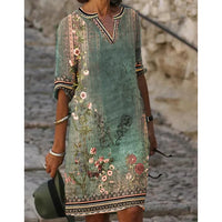 Selina – Boho Sommerkleid mit Vintage-Muster