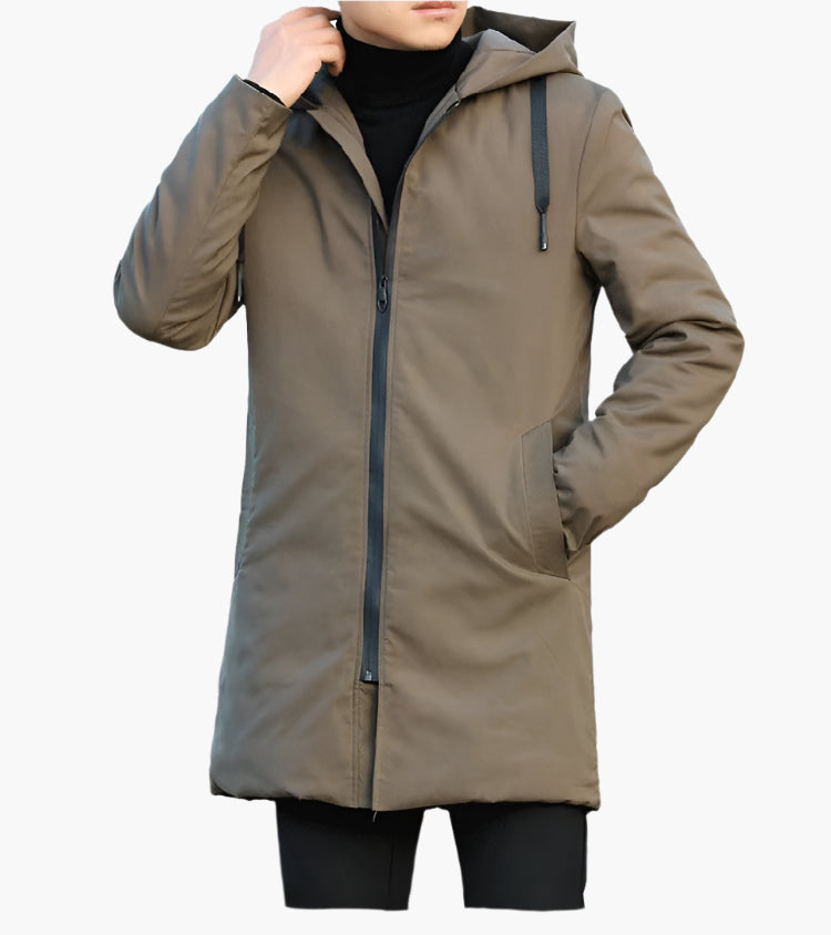 Stylische Herren-Langjacke mit Kapuze und Reißverschluss - J&B - 7 - Annoboutique