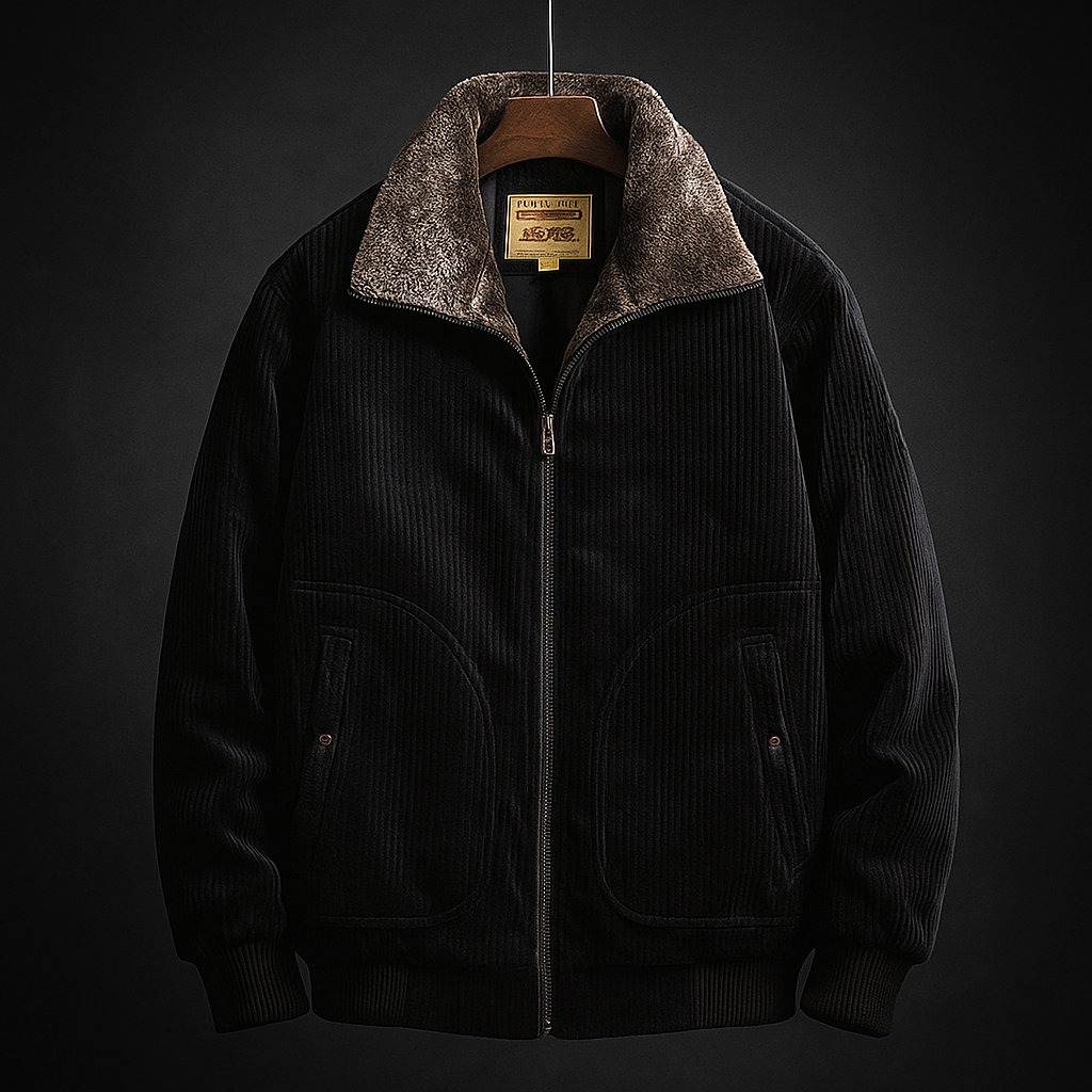 Rowan – Plush-Lined Corduroy Zip Jacket for Men