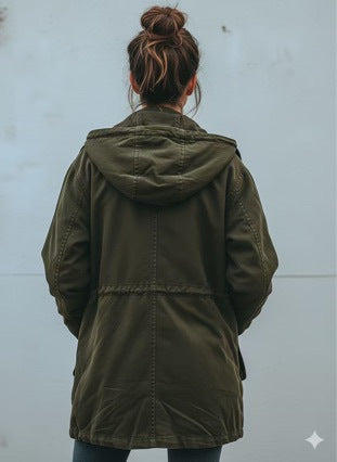 Damenjacke mit Kapuze und praktischen Taschen - J&B - 3 - Annoboutique