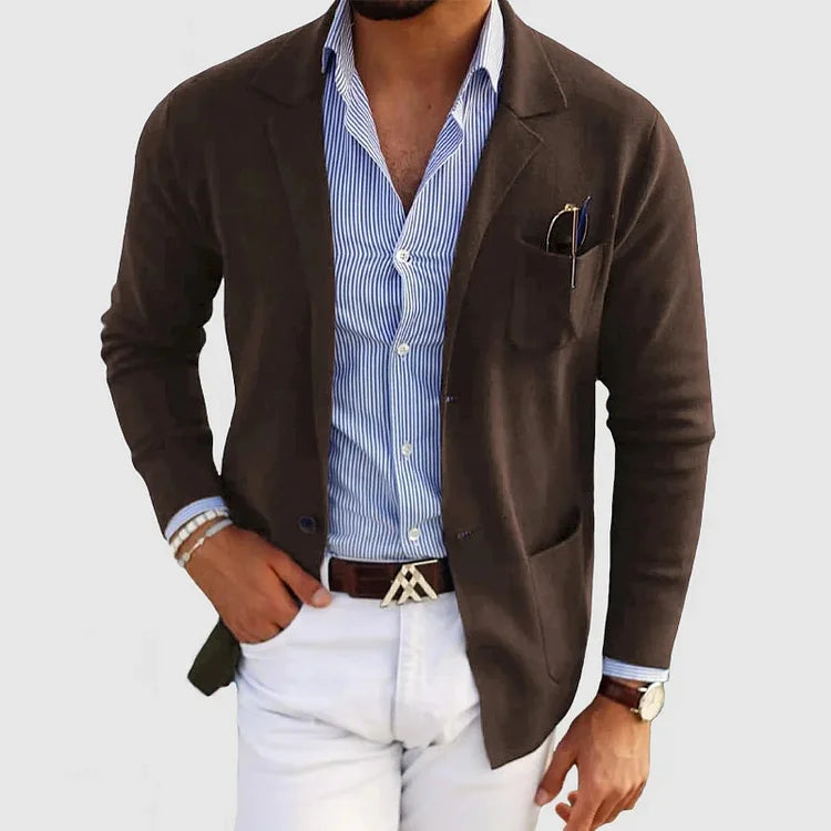 David – Lässiger Leinen Blazer Mit Klassischem Revers