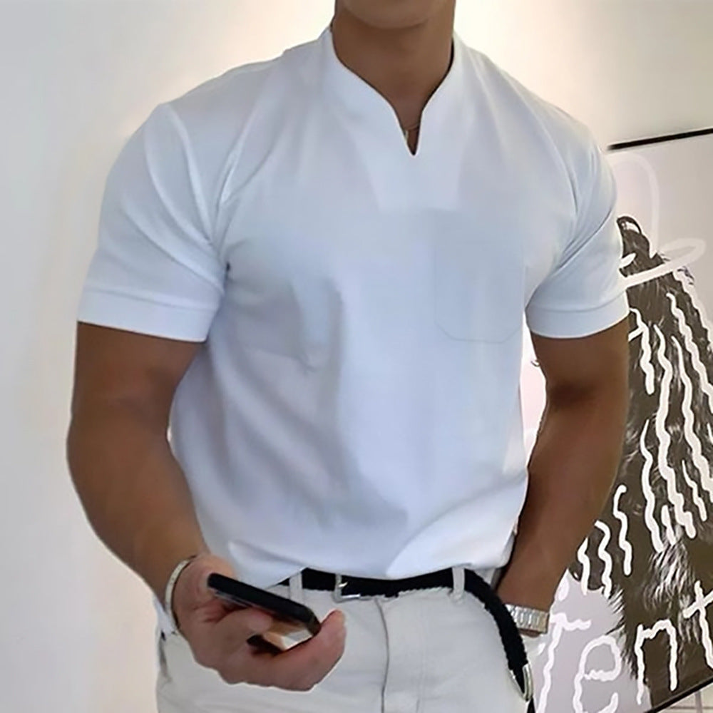 Patrick – Modernes Herren T-Shirt mit minimalistischem Ausschnitt - 1 - Annoboutique