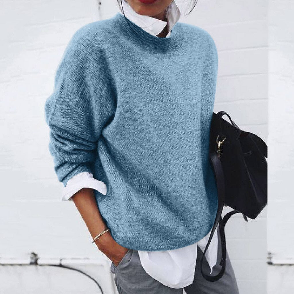 Ana – Lockerer Strickpullover Damen im modernen Layering-Stil