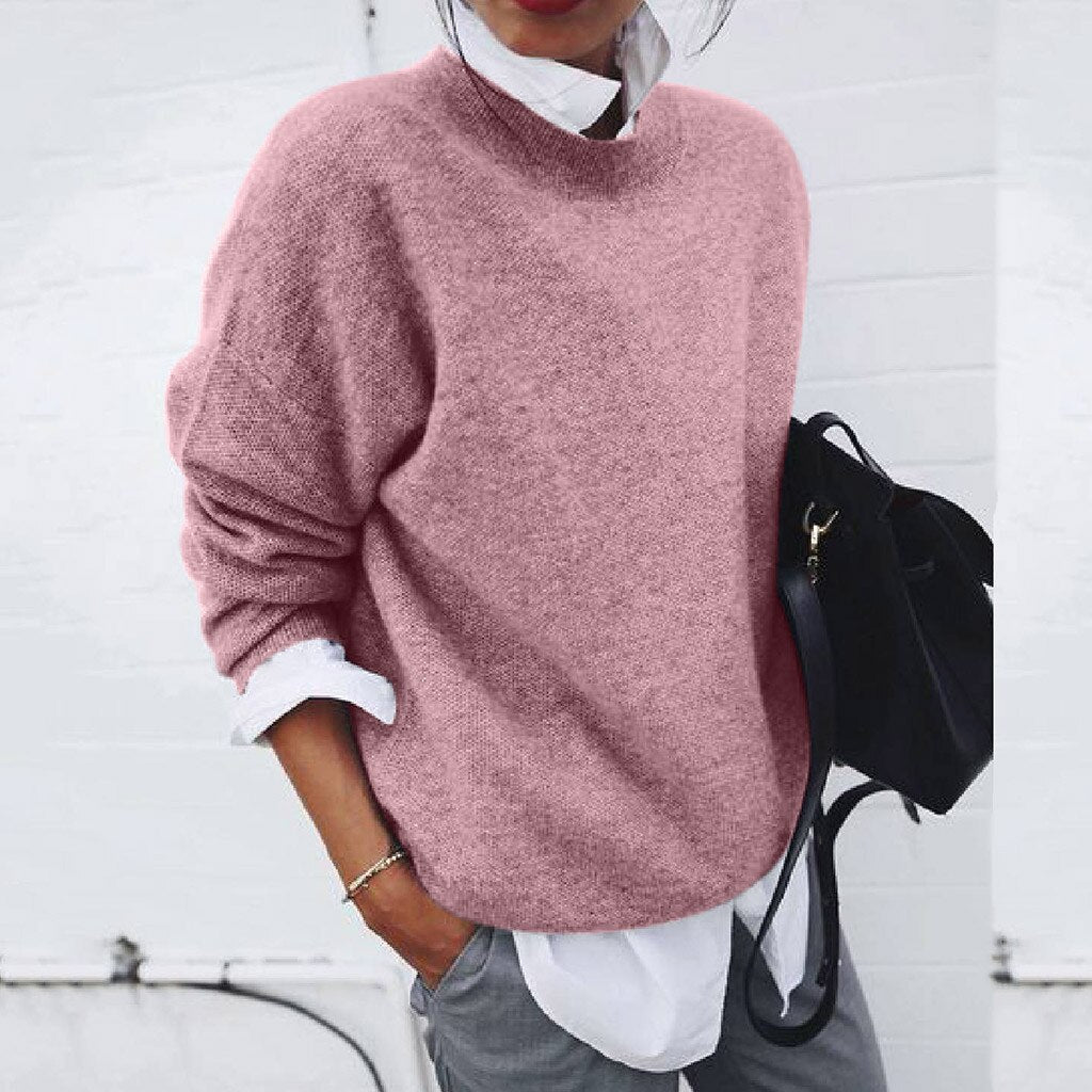 Ana – Lockerer Strickpullover Damen im modernen Layering-Stil