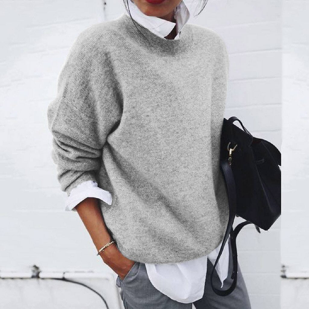Ana – Lockerer Strickpullover Damen im modernen Layering-Stil