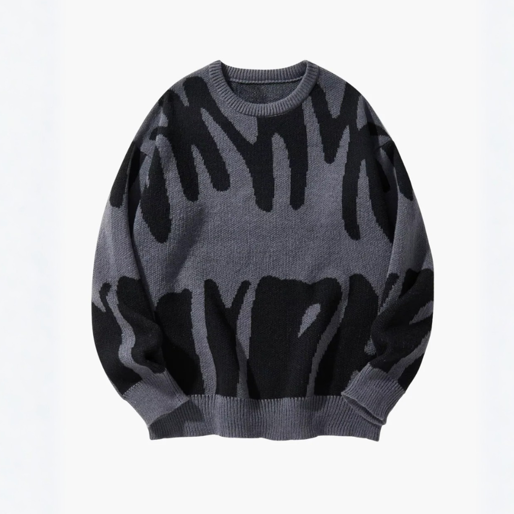 Mateo – Markanter Musterstrick Herren Rundhals Pullover