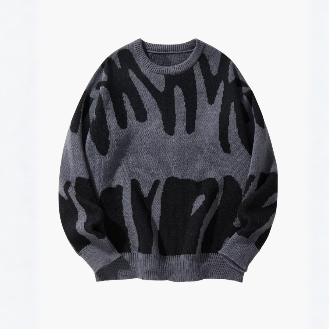 Mateo – Markanter Musterstrick Herren Rundhals Pullover