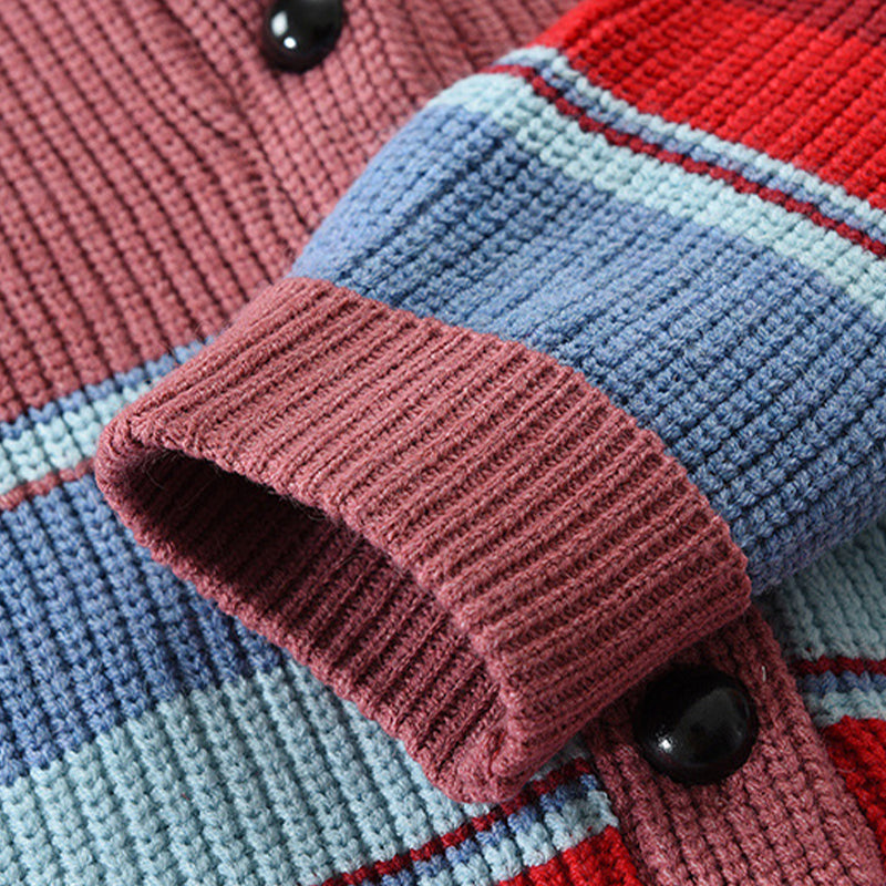 Elor – Gestreifte Strickjacke für Herren