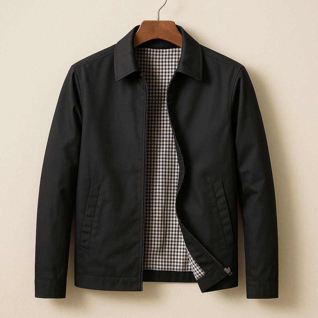 Elegante Slim-Fit Herrenjacke mit Reißverschluss von J&B - 1 - Annoboutique