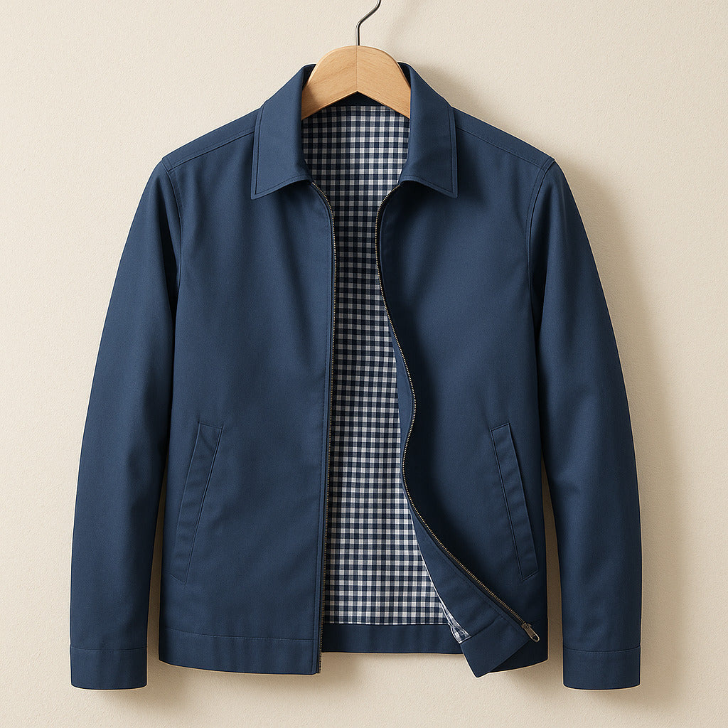 Elegante Slim-Fit Herrenjacke mit Reißverschluss von J&B - 2 - Annoboutique