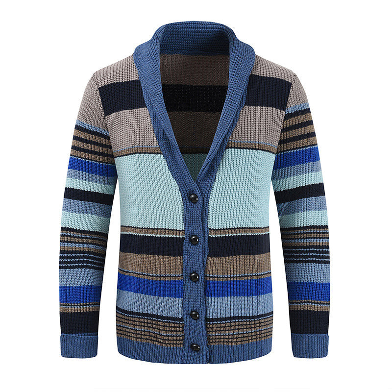 Elor – Gestreifte Strickjacke für Herren