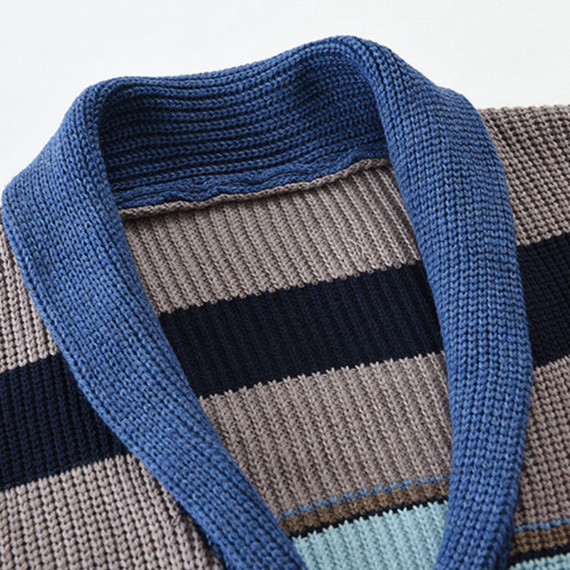 Elor – Gestreifte Strickjacke für Herren