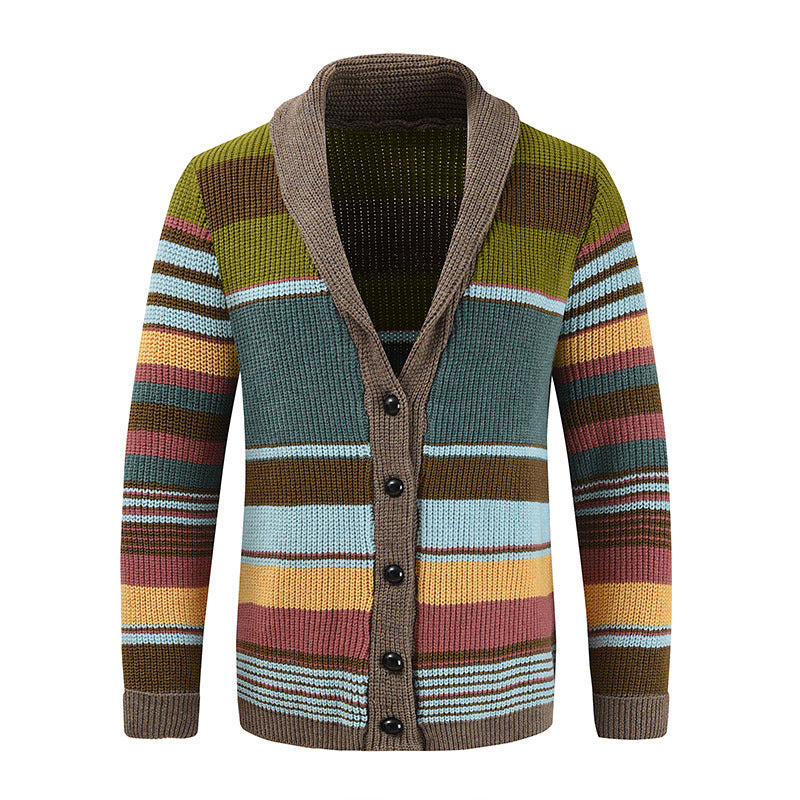 Elor – Gestreifte Strickjacke für Herren