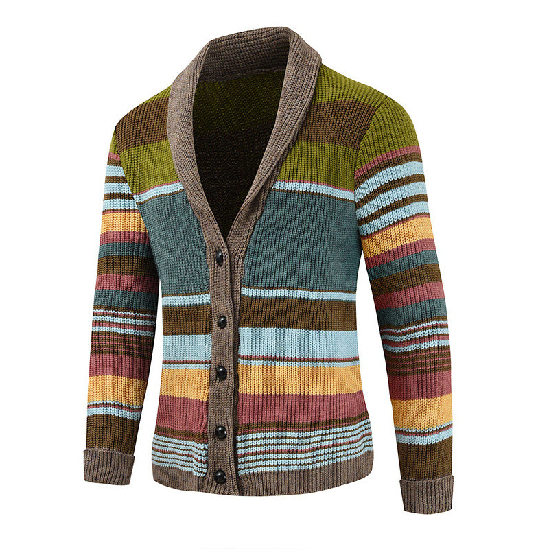 Elor – Gestreifte Strickjacke für Herren