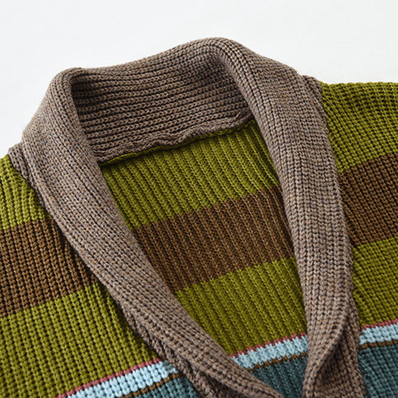 Elor – Gestreifte Strickjacke für Herren