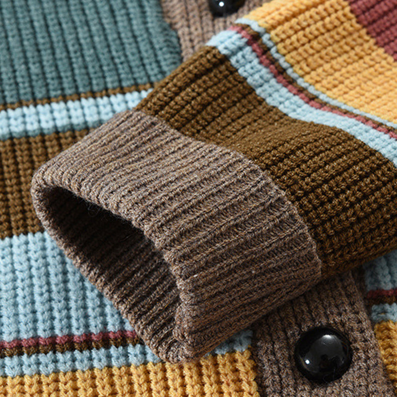 Elor – Gestreifte Strickjacke für Herren