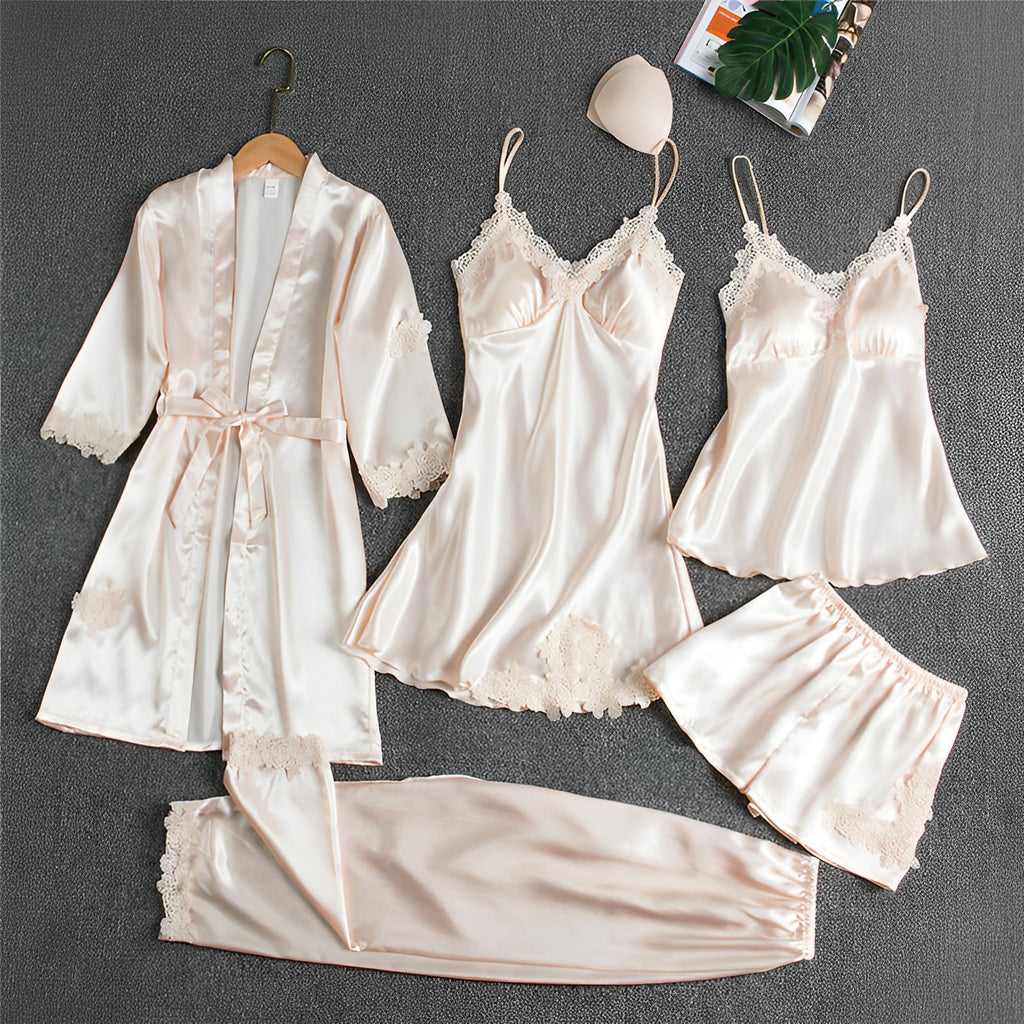 Sofia – Satin Schlaf- & Lounge Set für Damen