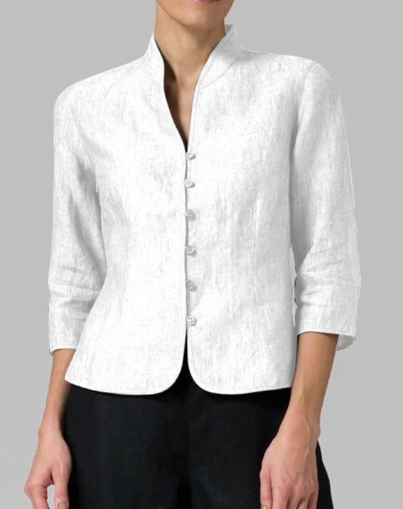 Johanna – Damen Strukturierte Kurzjacke mit Stehkragen