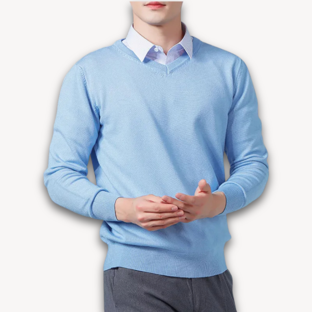 Jonas – Pullover mit Hemdkragen-Optik für Herren