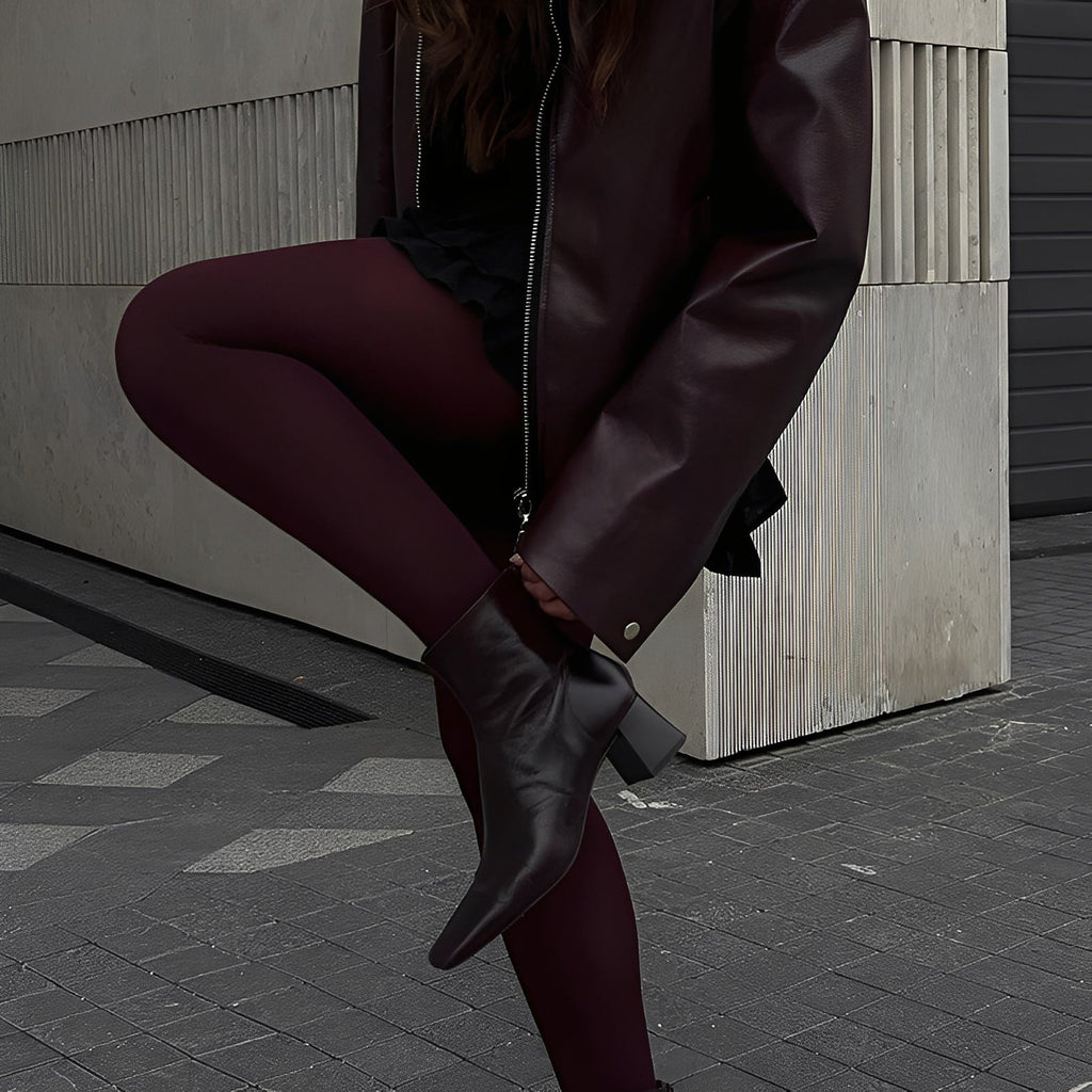 Camila – Damen Oversize Lederjacke