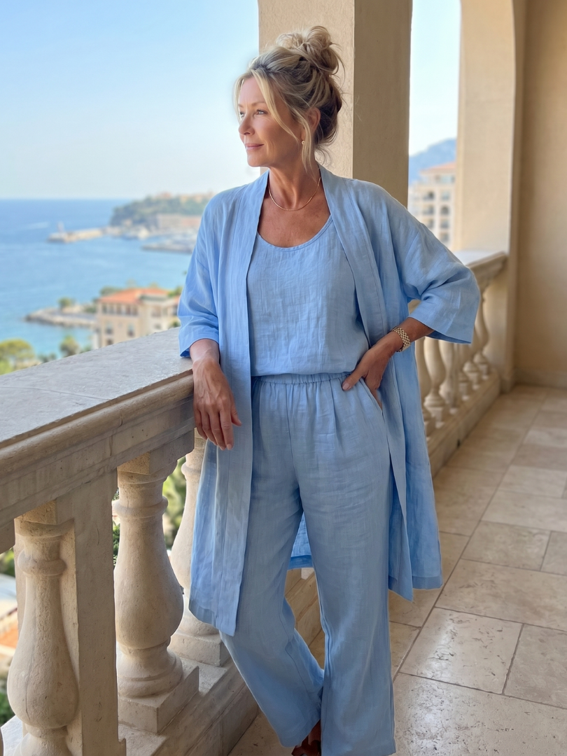 Damen Zweiteiliges Outfit mit lässigem Oberteil und bequemen Hosen - J&B - 11 - Annoboutique