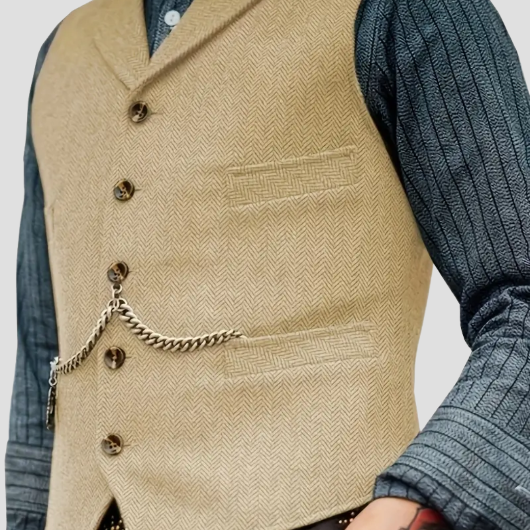 Javier – Klassische Herren-Wollweste im Tailored-Look