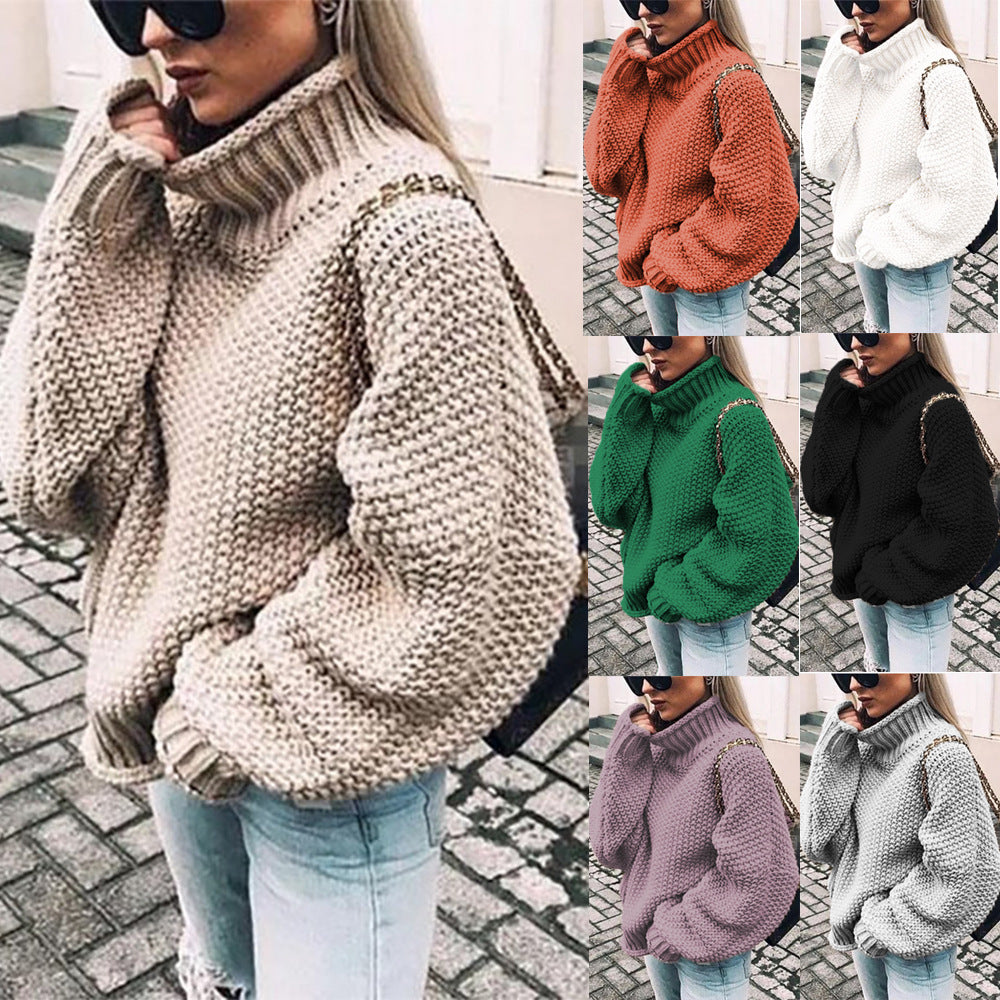 Valeria – Grobstrick Rollkragenpullover Damen