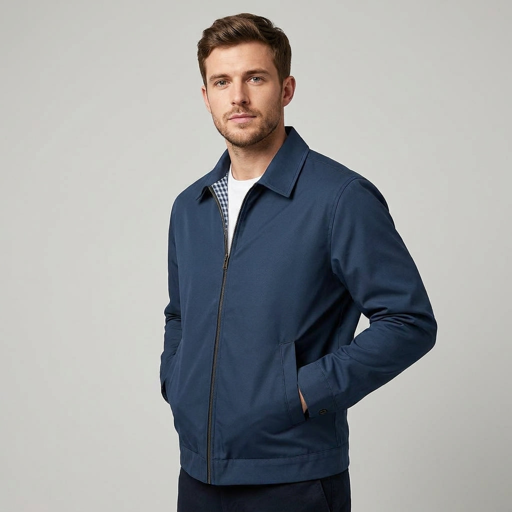 Elegante Slim-Fit Herrenjacke mit Reißverschluss von J&B - 5 - Annoboutique