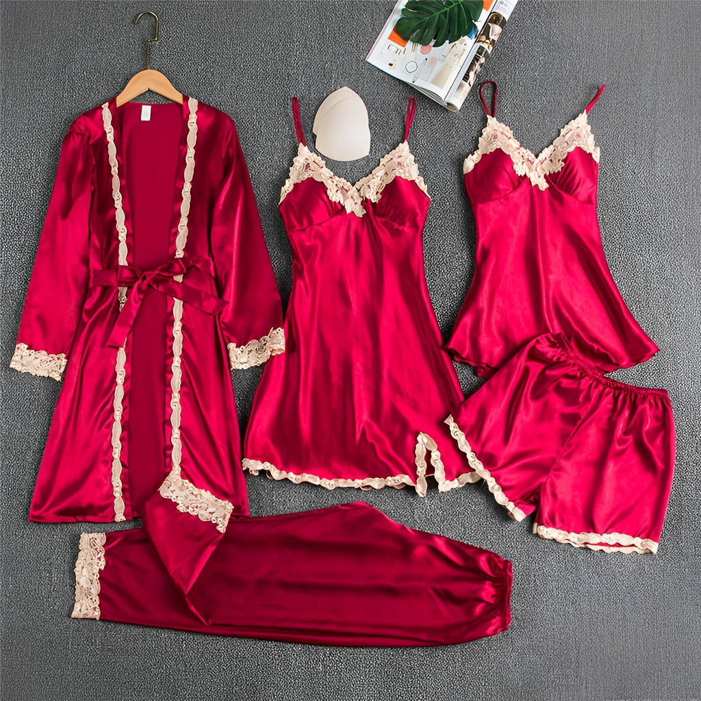 Sofia – Satin Schlaf- & Lounge Set für Damen