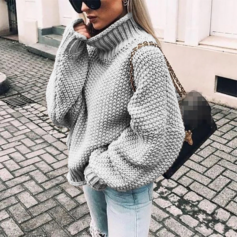 Valeria – Grobstrick Rollkragenpullover Damen