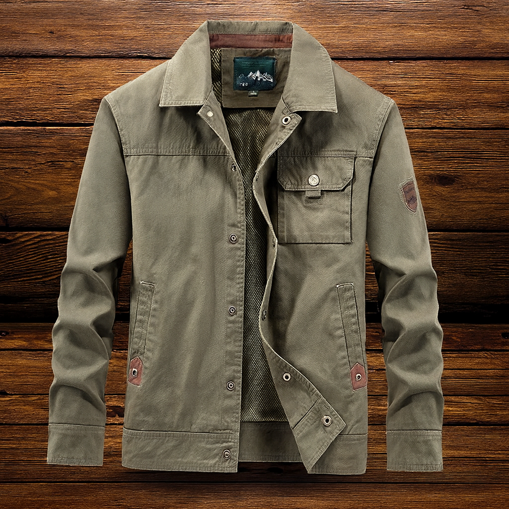 Erik – Herren-Outdoorjacke mit Robuster Canvas-Struktur