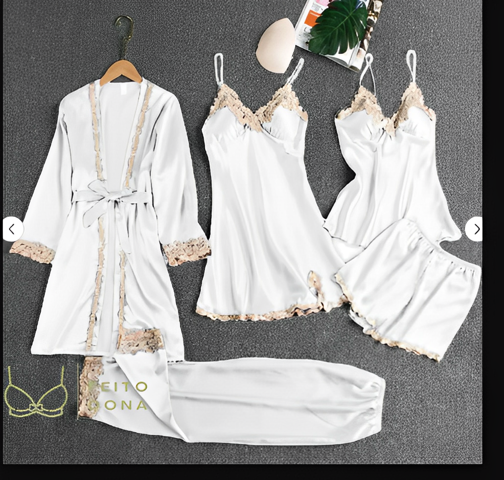 Sofia – Satin Schlaf- & Lounge Set für Damen