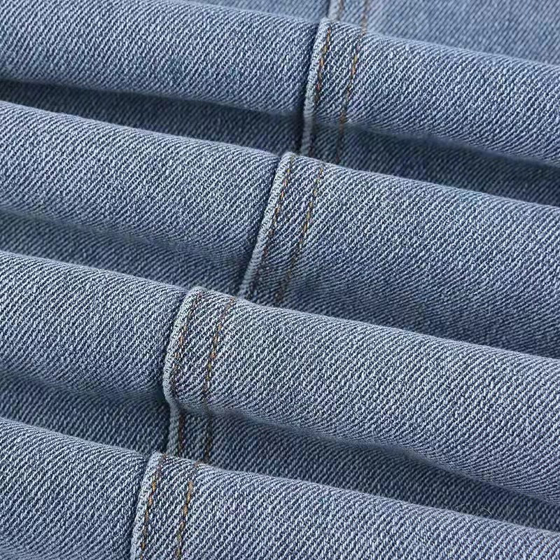 Selina – Damen Jeans mit rotem Stern Patchwork Retro Style