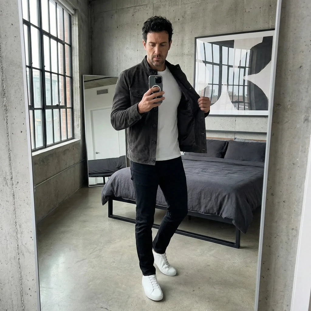Herren Utility-Jacke mit lässigem Schnitt und stilvollem Knopfverschluss - J&B - 10 - Annoboutique