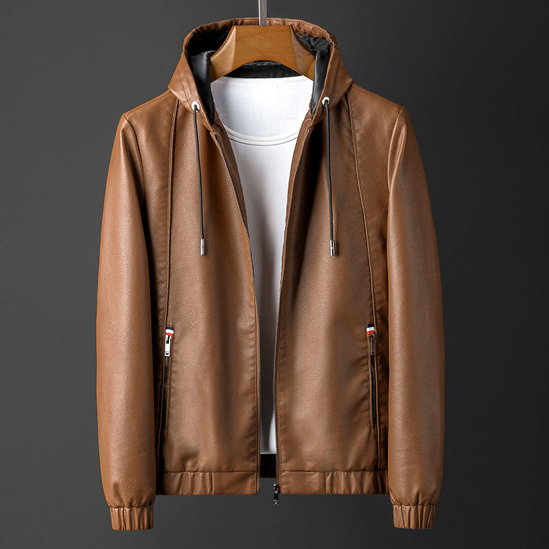 Herren Bomberjacke mit Kapuze - Bequemer Schnitt und Reißverschluss - J&B - 2 - Annoboutique