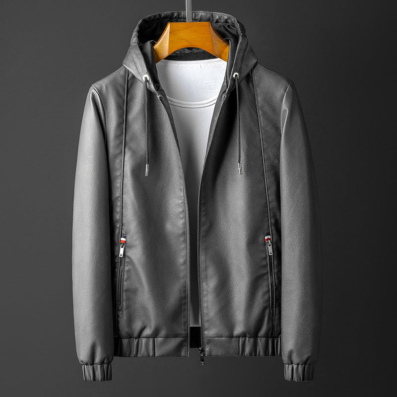 Herren Bomberjacke mit Kapuze - Bequemer Schnitt und Reißverschluss - J&B - 7 - Annoboutique