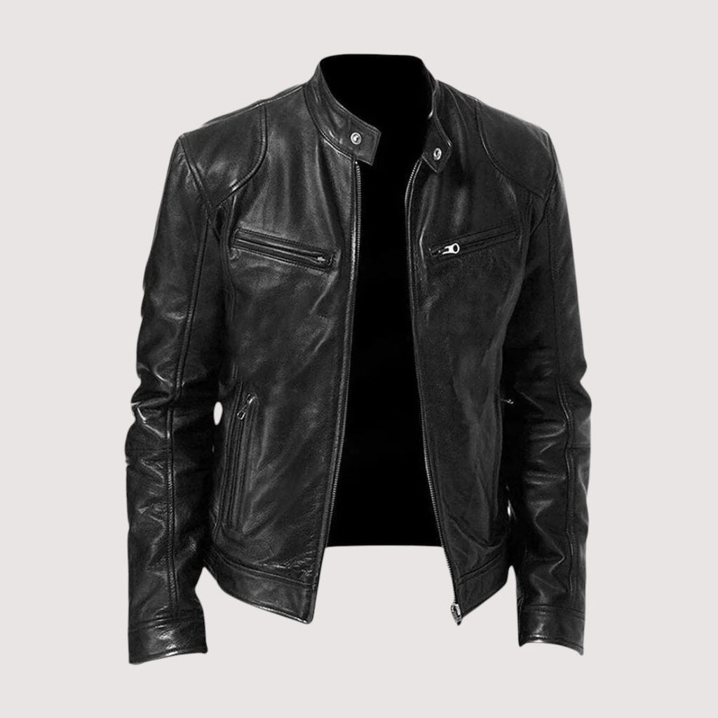 Herren Lederjacke – Elegante Passform mit praktischen Taschen - J&B - 2 - Annoboutique