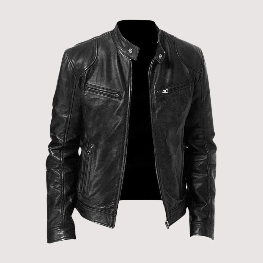 Herren Lederjacke – Elegante Passform mit praktischen Taschen - J&B - 2 - Annoboutique