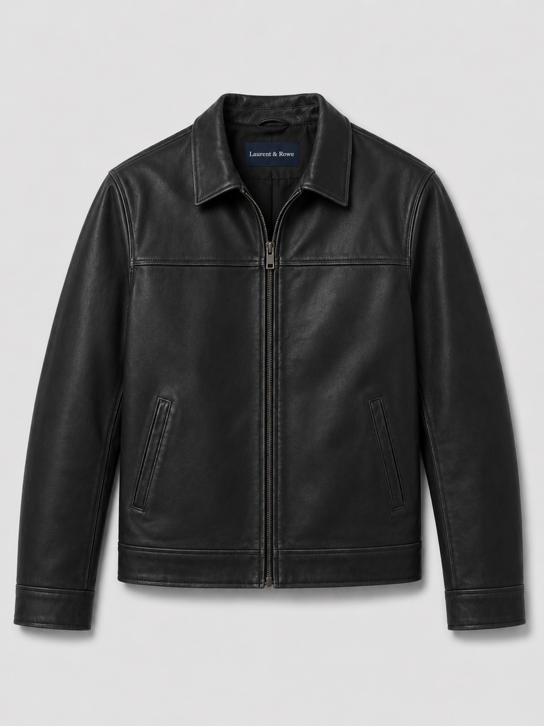 Elegante Herren Lederjacke mit klassischem Design und hochwertigem Reißverschluss - J&B - 8 - Annoboutique