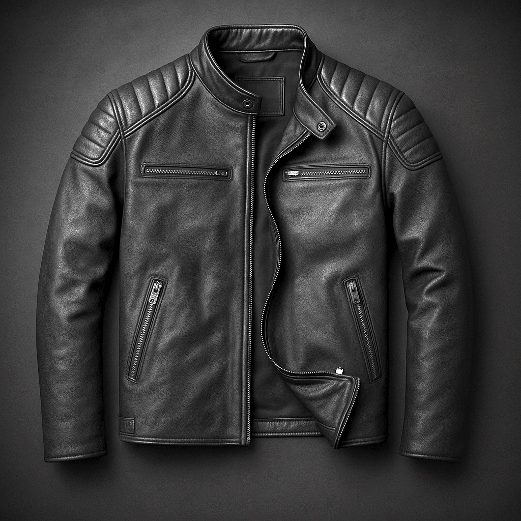 Herren Lederjacke – Stilvolle Passform mit gesteppten Schultern von J&B - 3 - Annoboutique