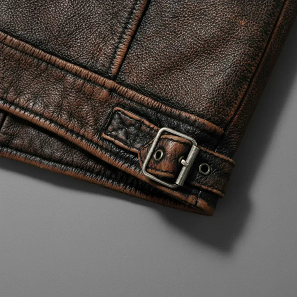 Herren Lederjacke – Stilvolle Passform mit gesteppten Schultern von J&B - 9 - Annoboutique