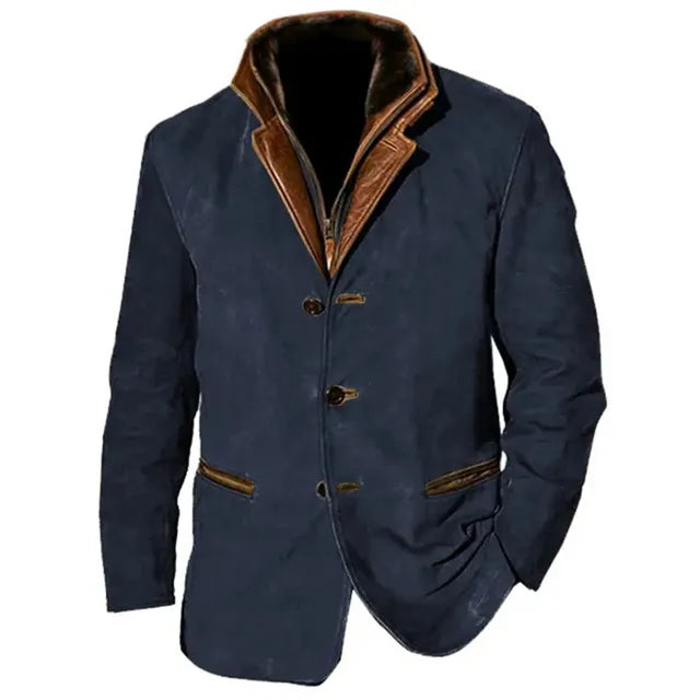 Utility-Stil Herrenjacke mit elegantem Kragen - J&B - 5 - Annoboutique