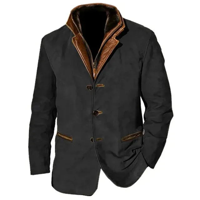 Utility-Stil Herrenjacke mit elegantem Kragen - J&B - 6 - Annoboutique