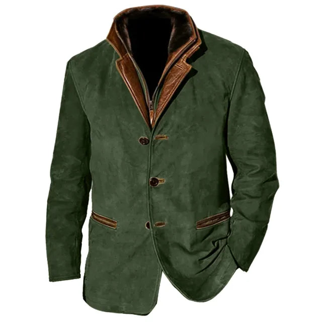 Utility-Stil Herrenjacke mit elegantem Kragen - J&B - 7 - Annoboutique